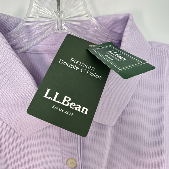 LL Bean NWT Women's Premium Double L Polo Cotton Pastel Pink Size Plus 1X - Picture 4 of 6